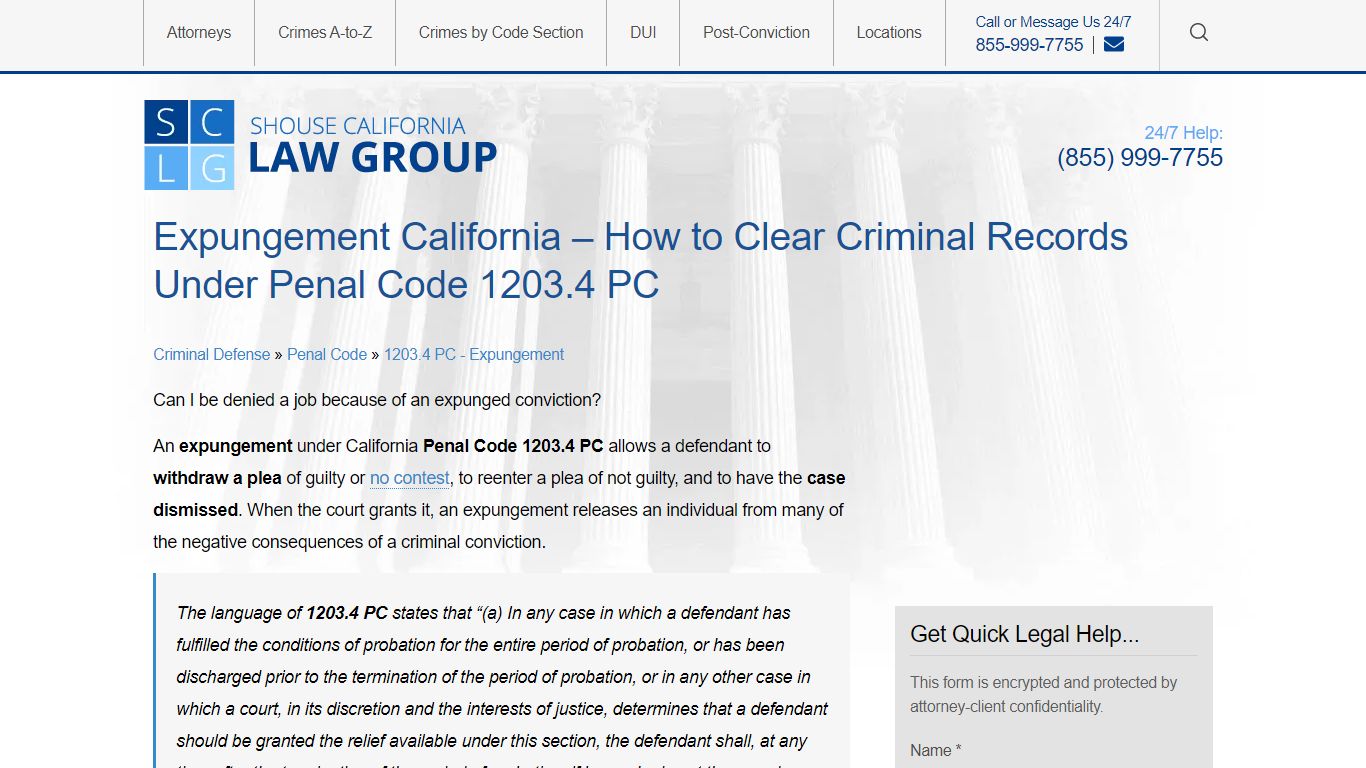 Expungement California - How to do it - Penal Code 1203.4 PC